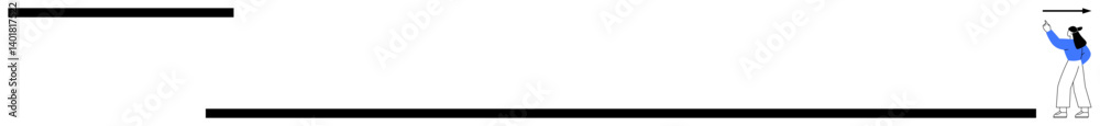 Individual moving black horizontal bars as adjustment or tuning metaphor. Ideal for balance, control, calibration, settings, comparison, decision-making, progress visualization, flat simple metaphor Individual moving black horizontal bars as adjustment or tuning metaphor. Ideal for balance, control, calibration, settings, comparison, decision-making, progress visualization, flat simple metaphor