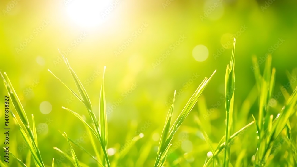 Vibrant Green Grass in Sunlight Vibrant Green Grass in Sunlight