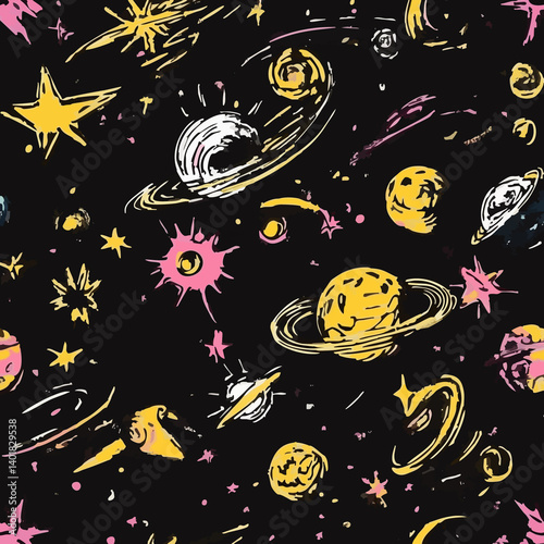 A vibrant collection of seamless patterns featuring abstract, playful, and nature-inspired designs, ideal for textile, wallpaper, and stationery. Includes urban, animal, and fantasy motifs.