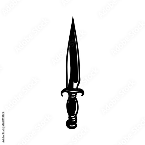 Sword, silhouette vector file.