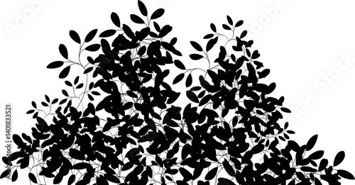 bushes silhouette background