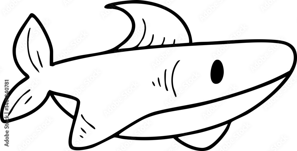 Obraz premium Aquatic animals, Sea animals, Summer, Illustration, Vector, Coloring book