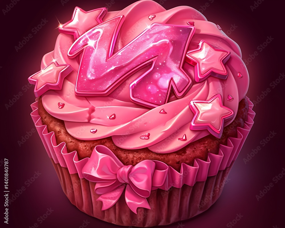 Pink Cupcake Icon Design Pink Cupcake Icon Design