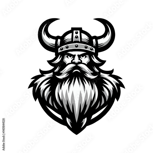 viking mascot logo vector illustration