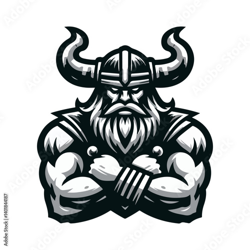 viking mascot logo vector illustration