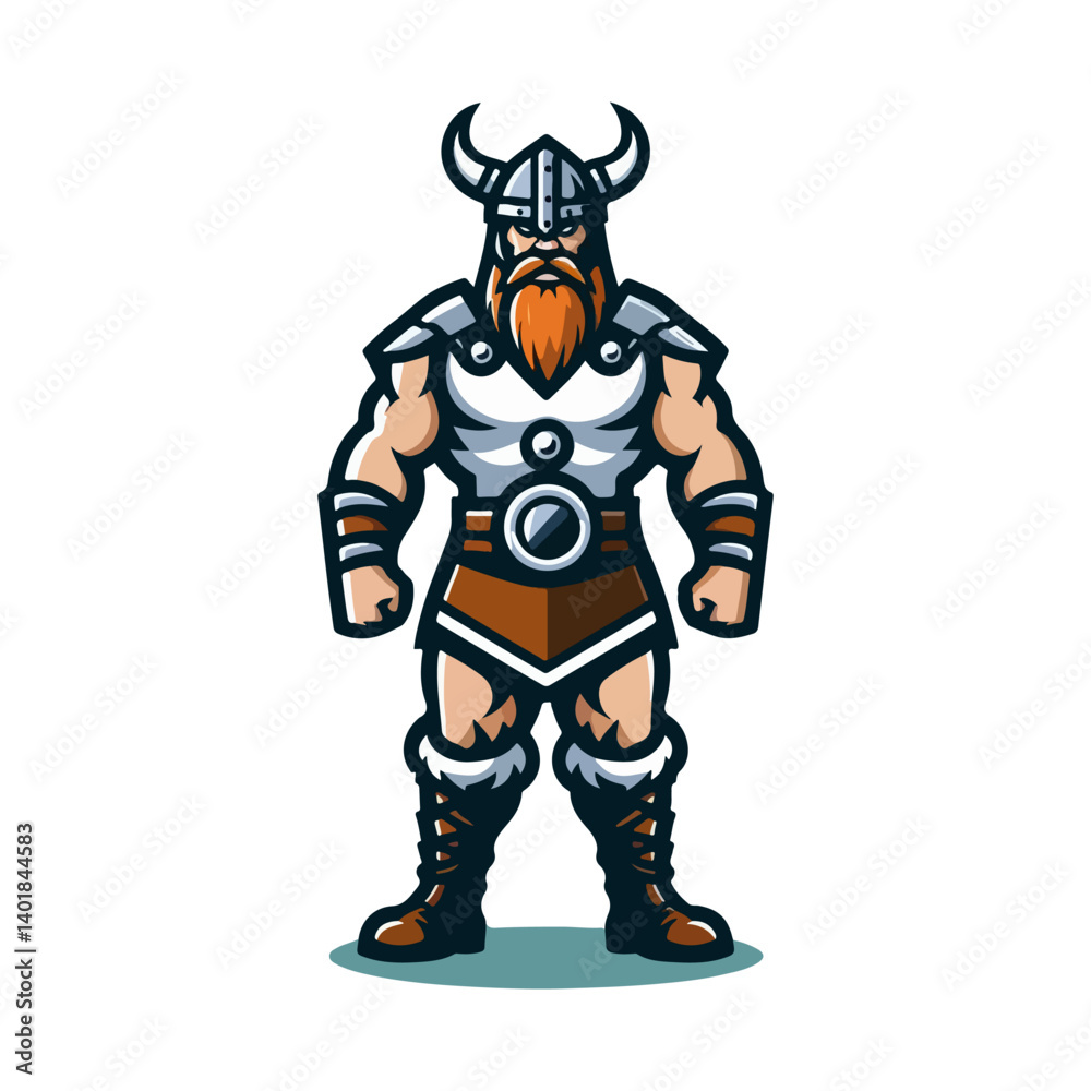 Obraz premium viking mascot logo vector illustration