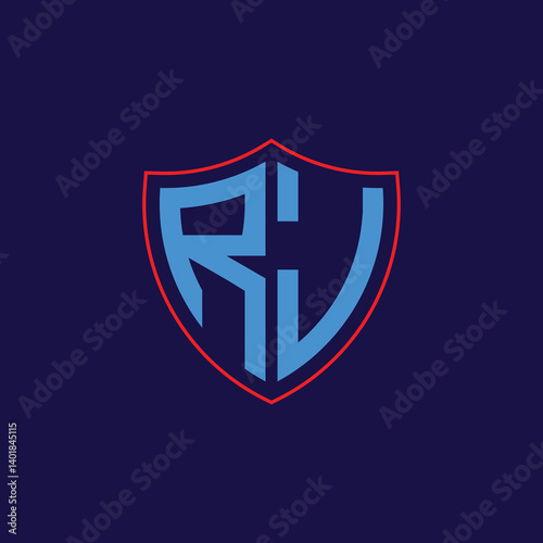 Free Download Corporate Shield Logo with Letter Combination - GFXLoad