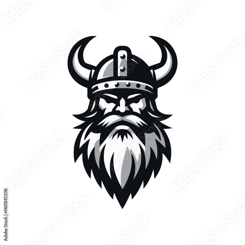 viking mascot logo vector illustration