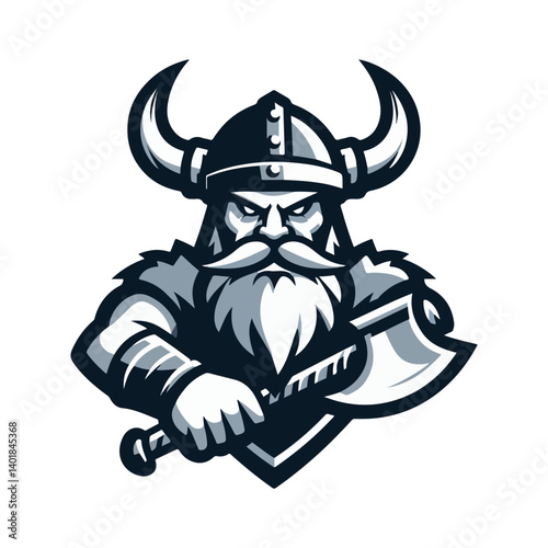viking mascot logo vector illustration