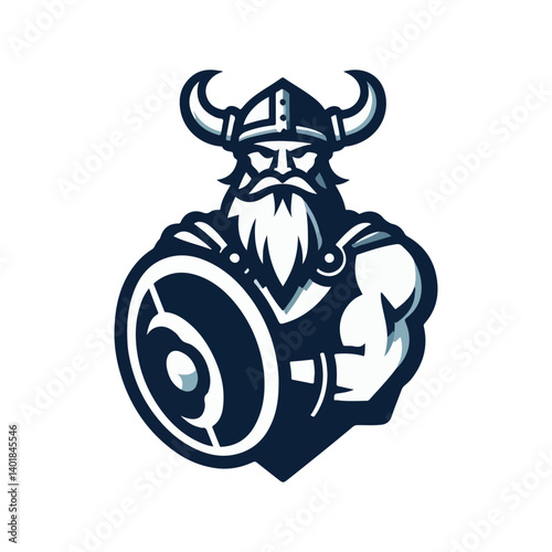 viking mascot logo vector illustration