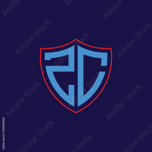 Free Download Corporate Shield Logo with Letter Combination - GFXLoad