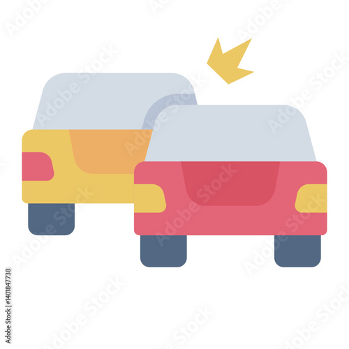dangerous pass flat icon from car overtake risk