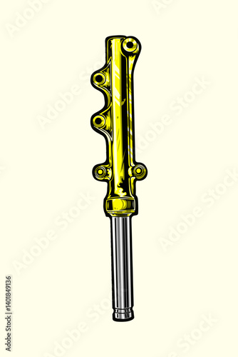 Front shockbreaker illustration vector