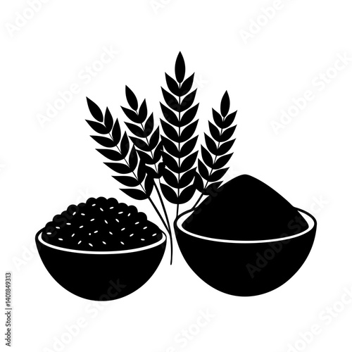 Oats silhouette vector