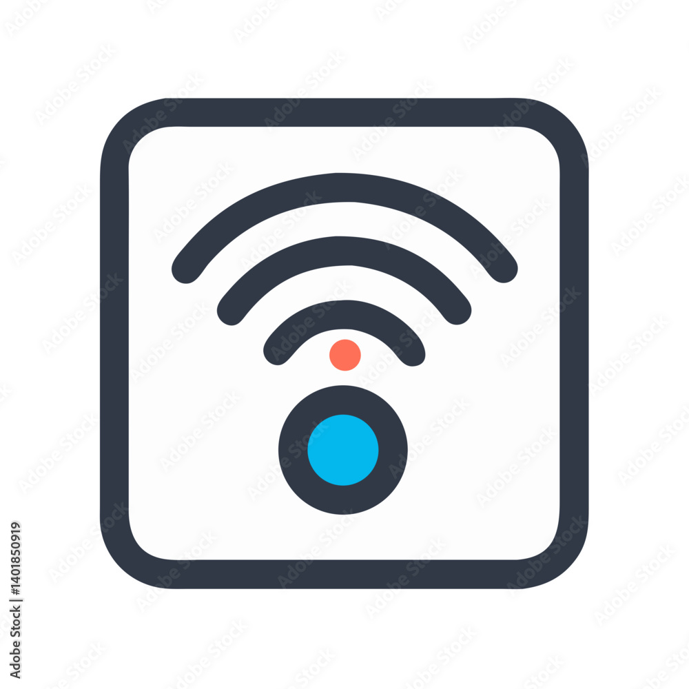 Wi-Fi Signal Button Indicator Icon Design Wi-Fi Signal Button Indicator Icon Design