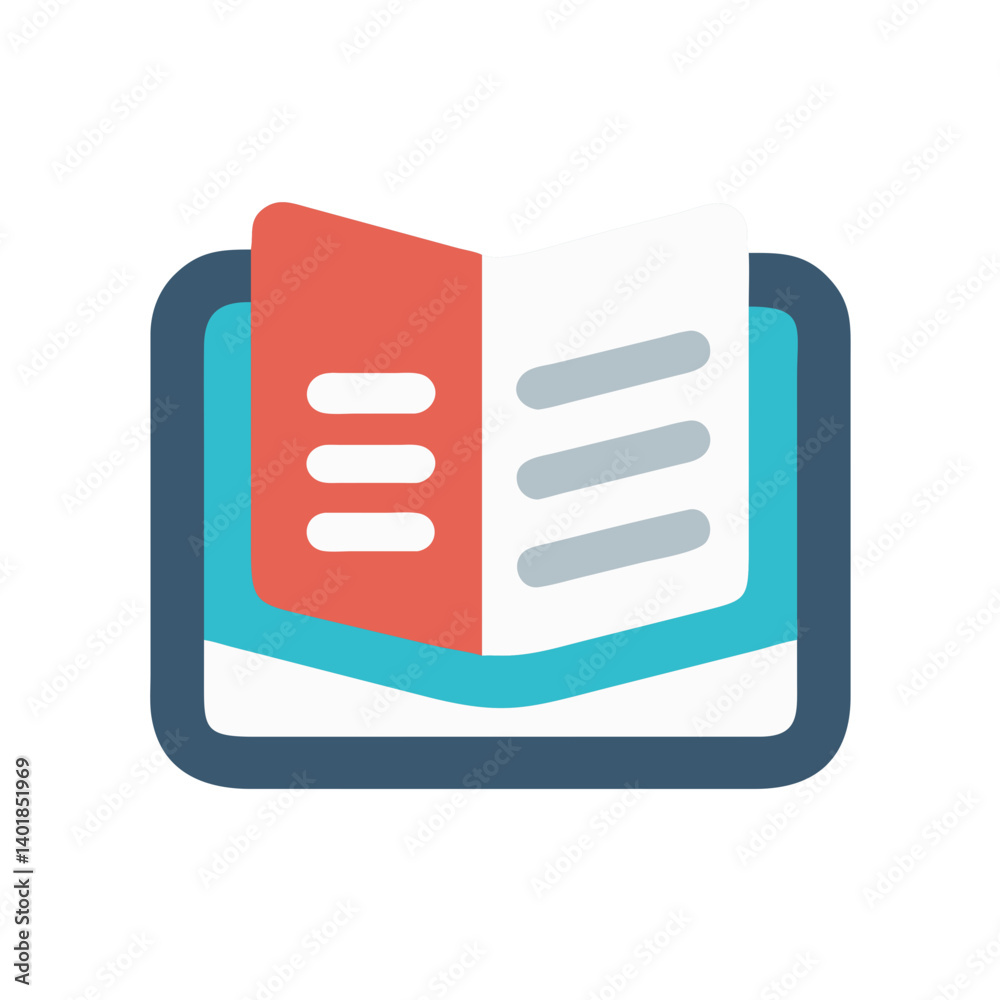 Digital Tablet With Book Icon Illustrating E Learning And Online Education Digital Tablet With Book Icon Illustrating E Learning And Online Education