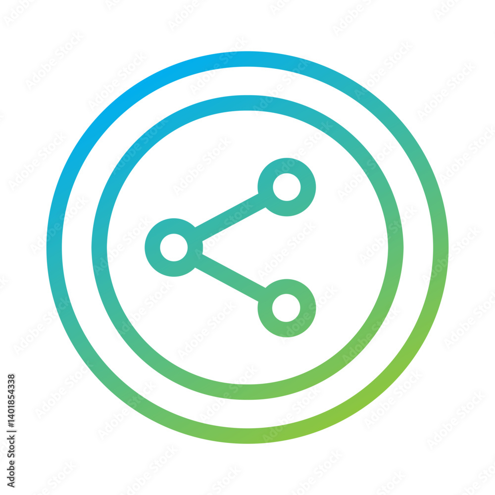 A circular share icon indicating social media or content sharing. A circular share icon indicating social media or content sharing.