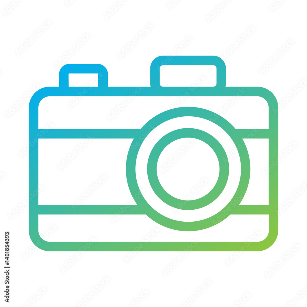 A photo camera icon for capturing images or media. A photo camera icon for capturing images or media.