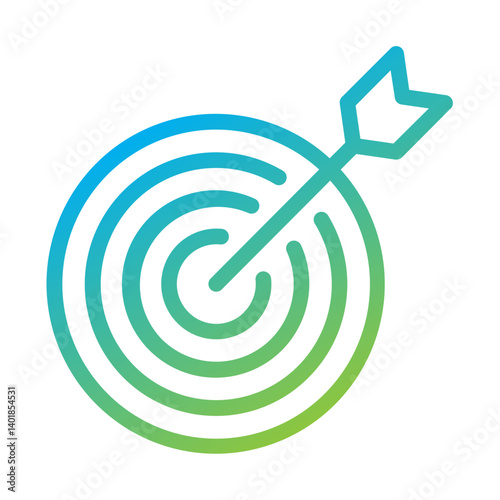 A target with an arrow symbolizing focus, goal, or achievement.