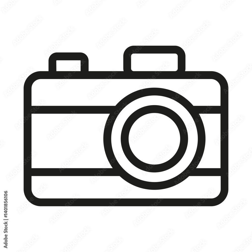 A photo camera icon for capturing images or media. A photo camera icon for capturing images or media.