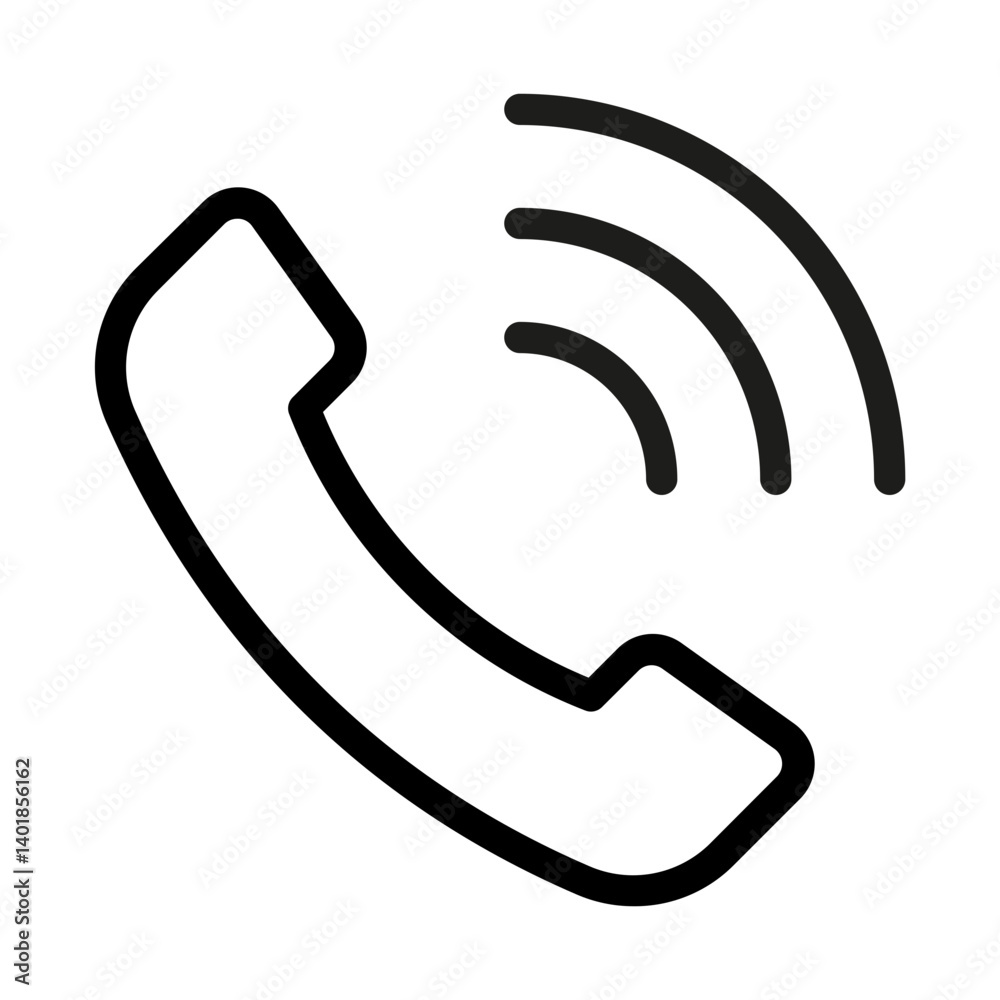 A phone receiver icon for calling or communication. A phone receiver icon for calling or communication.