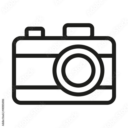 A photo camera icon for capturing images or media.