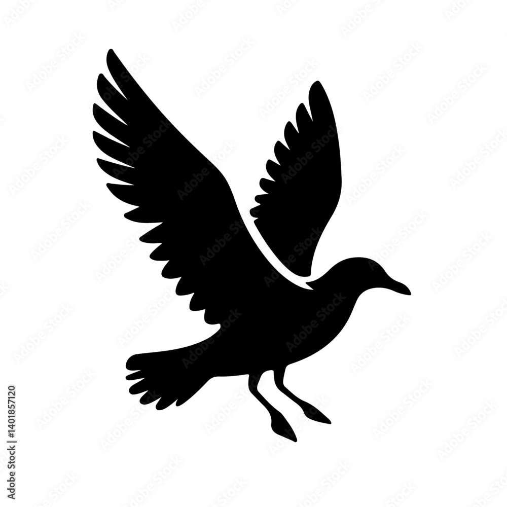 Obraz premium seagull silhouette , seagull vector