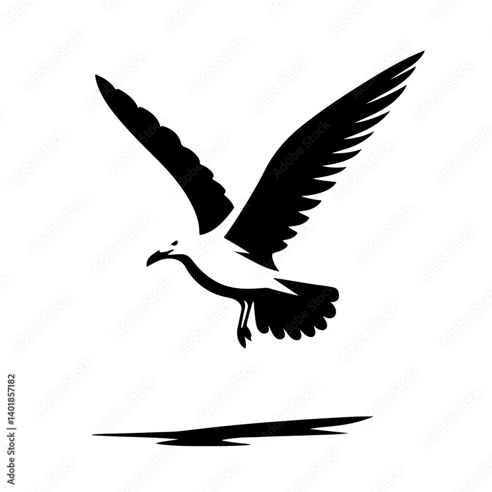 Obraz premium seagull silhouette , seagull vector