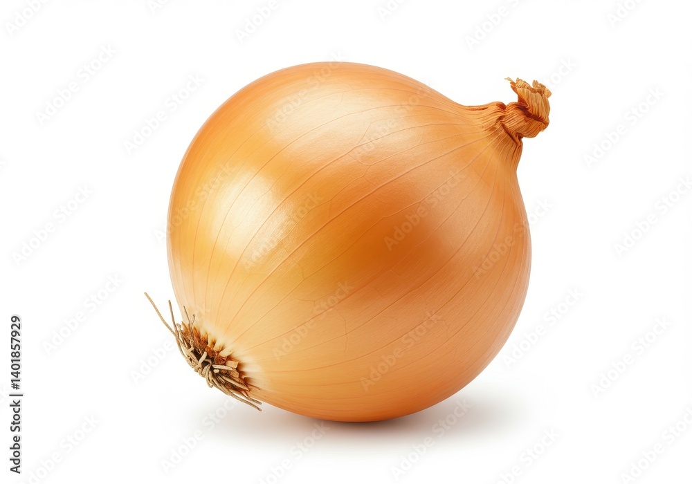 custom made wallpaper toronto digitalA single yellow onion with roots and dry skin isolated on a white background in a studio shot view