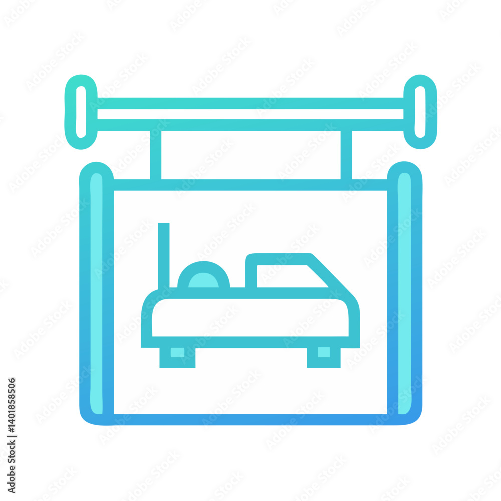 Hanging Hotel Sign with Bed Symbol Icon Design Hanging Hotel Sign with Bed Symbol Icon Design