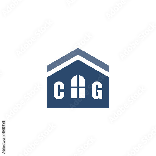 Modern Home Improvement Logo Design with Roof Icon