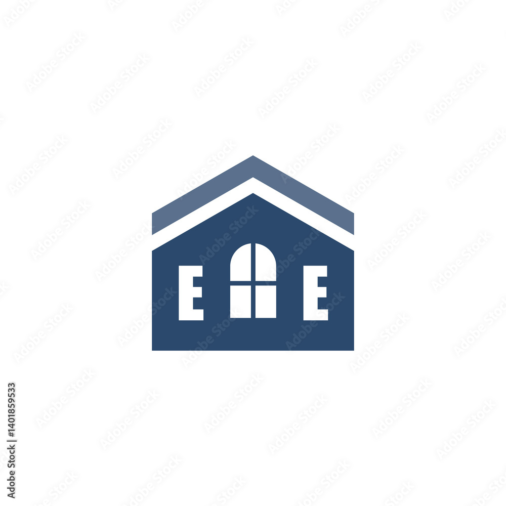 Modern Home Improvement Logo Design with Roof Icon Modern Home Improvement Logo Design with Roof Icon