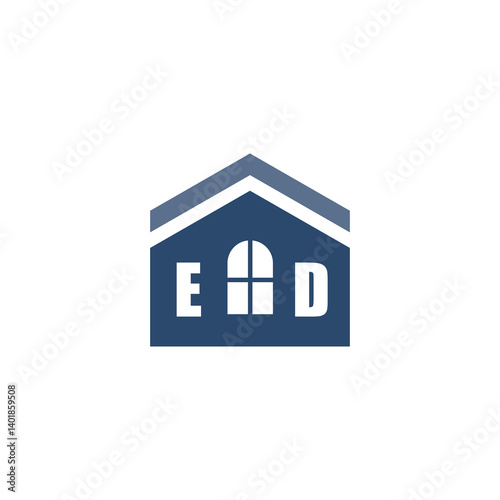 Modern Home Improvement Logo Design with Roof Icon
