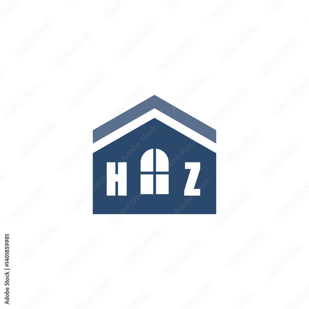 Modern Home Improvement Logo Design with Roof Icon Modern Home Improvement Logo Design with Roof Icon