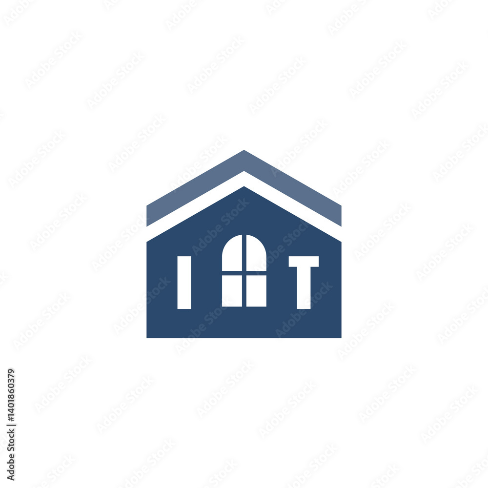 Modern Home Improvement Logo Design with Roof Icon Modern Home Improvement Logo Design with Roof Icon