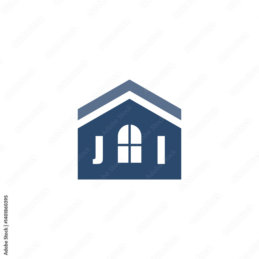Modern Home Improvement Logo Design with Roof Icon Modern Home Improvement Logo Design with Roof Icon