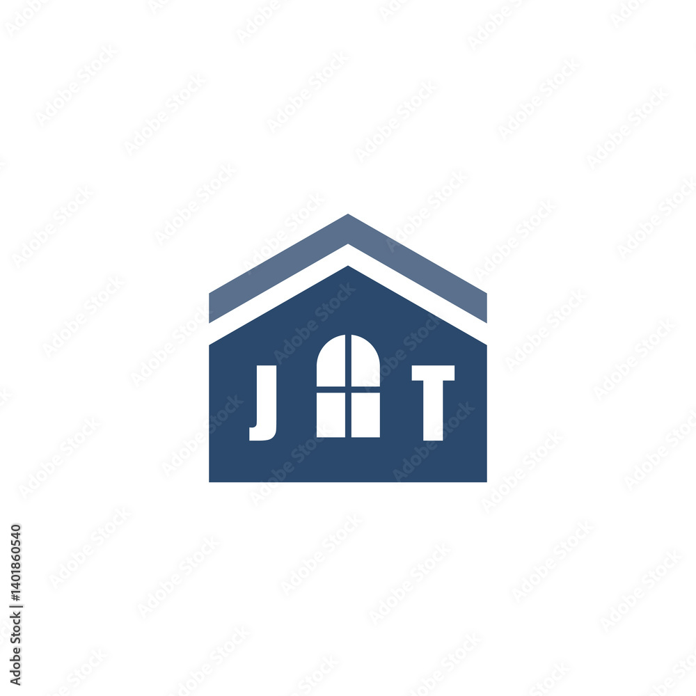 Modern Home Improvement Logo Design with Roof Icon Modern Home Improvement Logo Design with Roof Icon