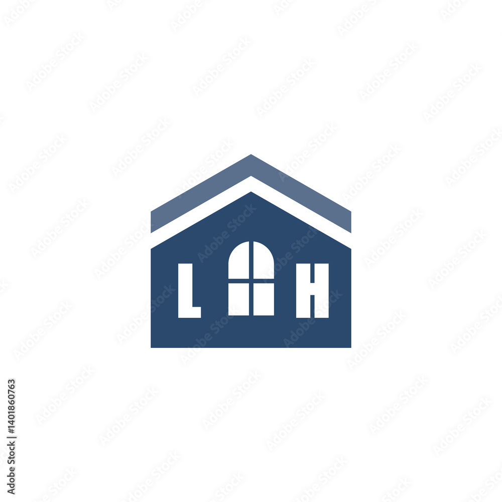 Modern Home Improvement Logo Design with Roof Icon Modern Home Improvement Logo Design with Roof Icon