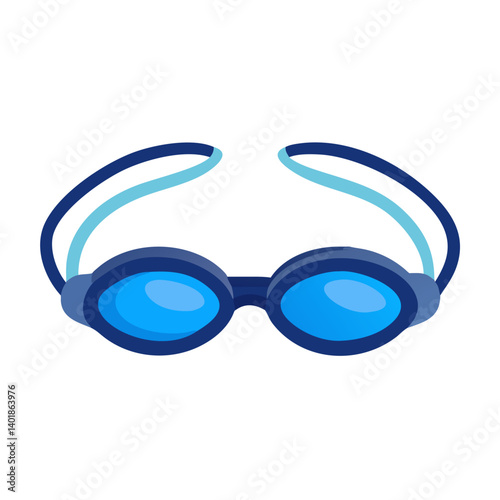Swimming Goggles with Adjustable Strap Icon Design