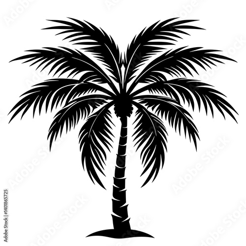 Palm tree silhouette vector