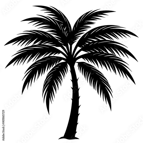 Palm tree silhouette vector