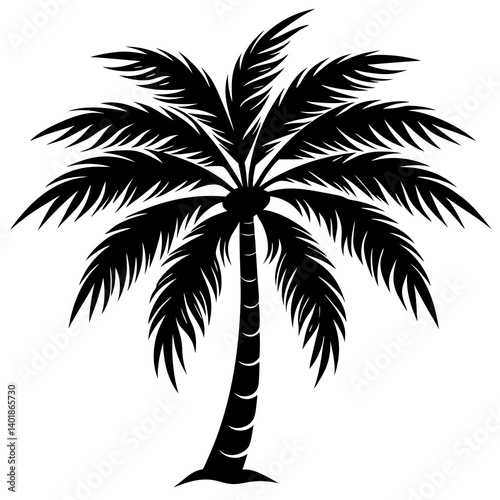 Palm tree silhouette vector