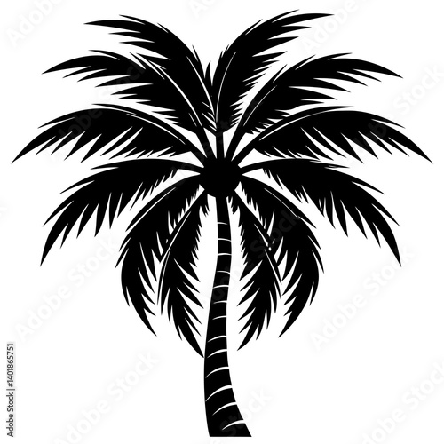 Palm tree silhouette vector