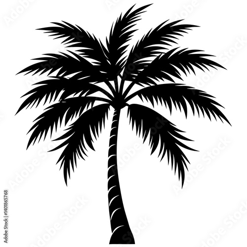 Palm tree silhouette vector