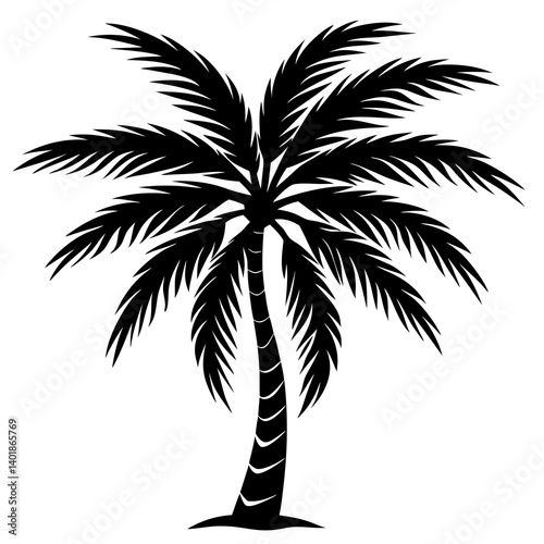 Palm tree silhouette vector