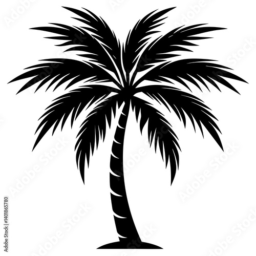 Palm tree silhouette vector