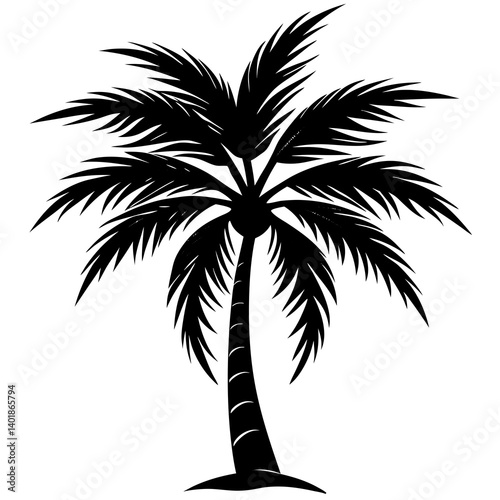 Palm tree silhouette vector