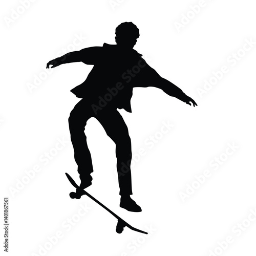 silhouette of a skateboarder