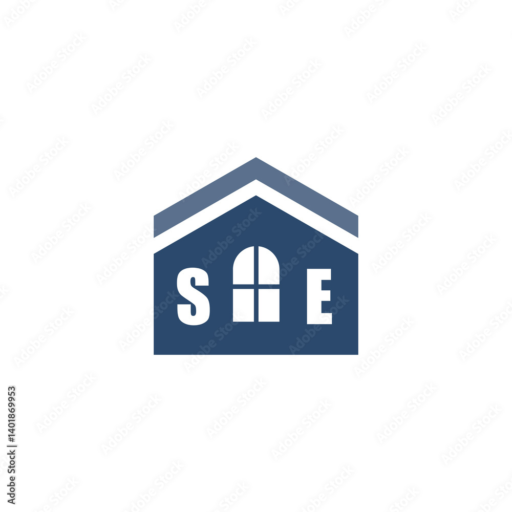 Modern Home Improvement Logo Design with Roof Icon Modern Home Improvement Logo Design with Roof Icon
