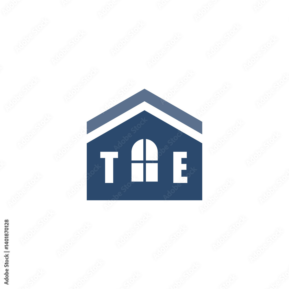 Modern Home Improvement Logo Design with Roof Icon Modern Home Improvement Logo Design with Roof Icon